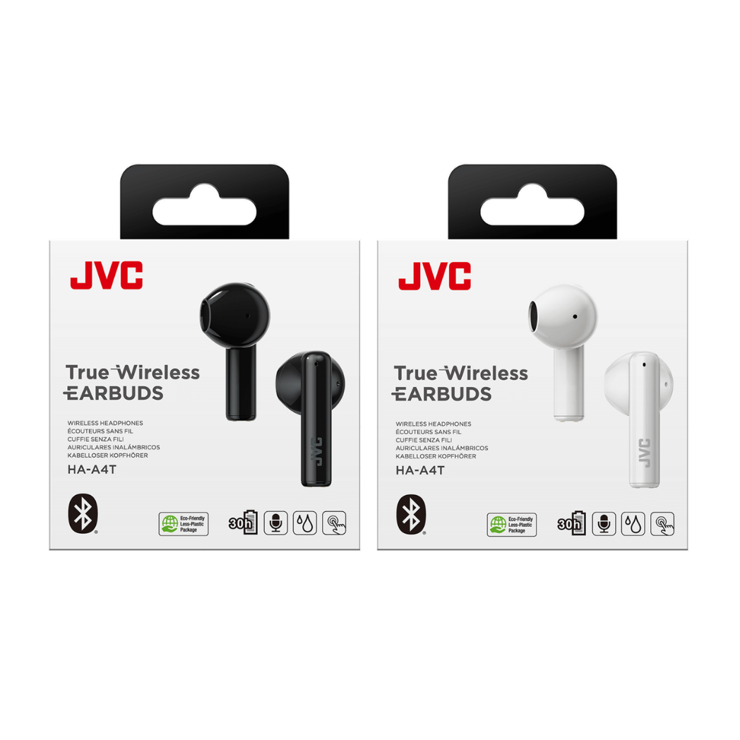 JVC HA-A4T Auriculares Inalámbricos Compactos | Bluetooth, Micrófono, Control Táctil