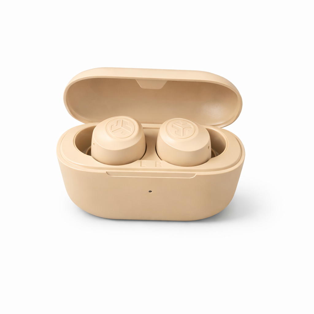 JLab Go Tones Auriculares Inalámbricos TWS Neutros | Bluetooth, 35h Batería, Auto Pairing