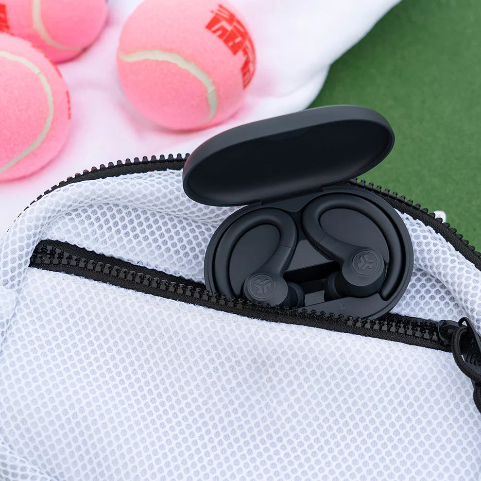 JLab Go Sport Auriculares Inalámbricos Deportivos | IP55, 35h Batería, App Personalizable