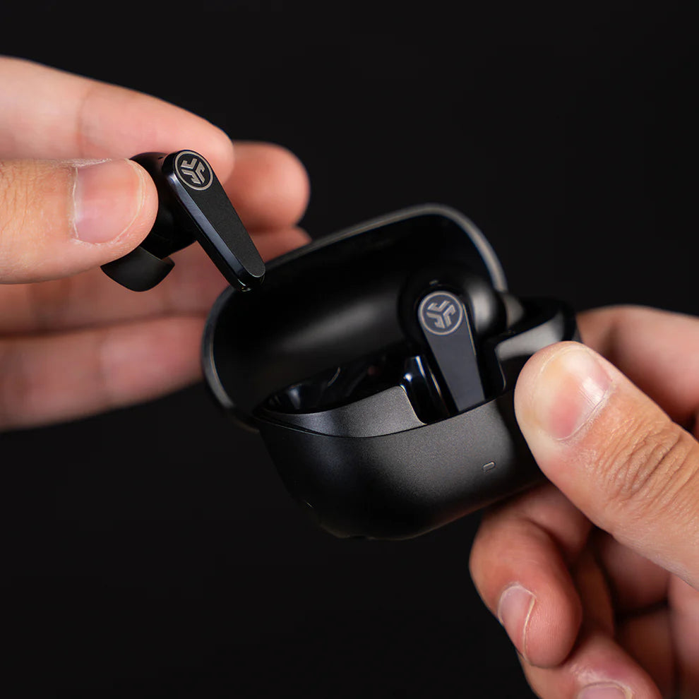 JLab Go Pods ANC Auriculares Inalámbricos con Cancelación de Ruido | 26h Batería, Multipoint, ENC