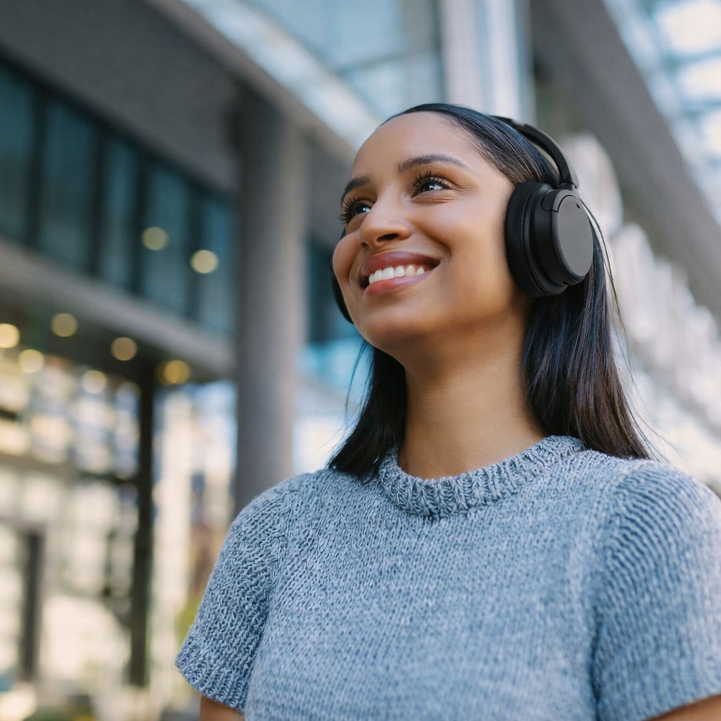 Headphones On-Ear Inalámbricos con Cancelación de Ruido| HA-S75N | 35h Batería, Modo Ambiente, Sonido Personalizable