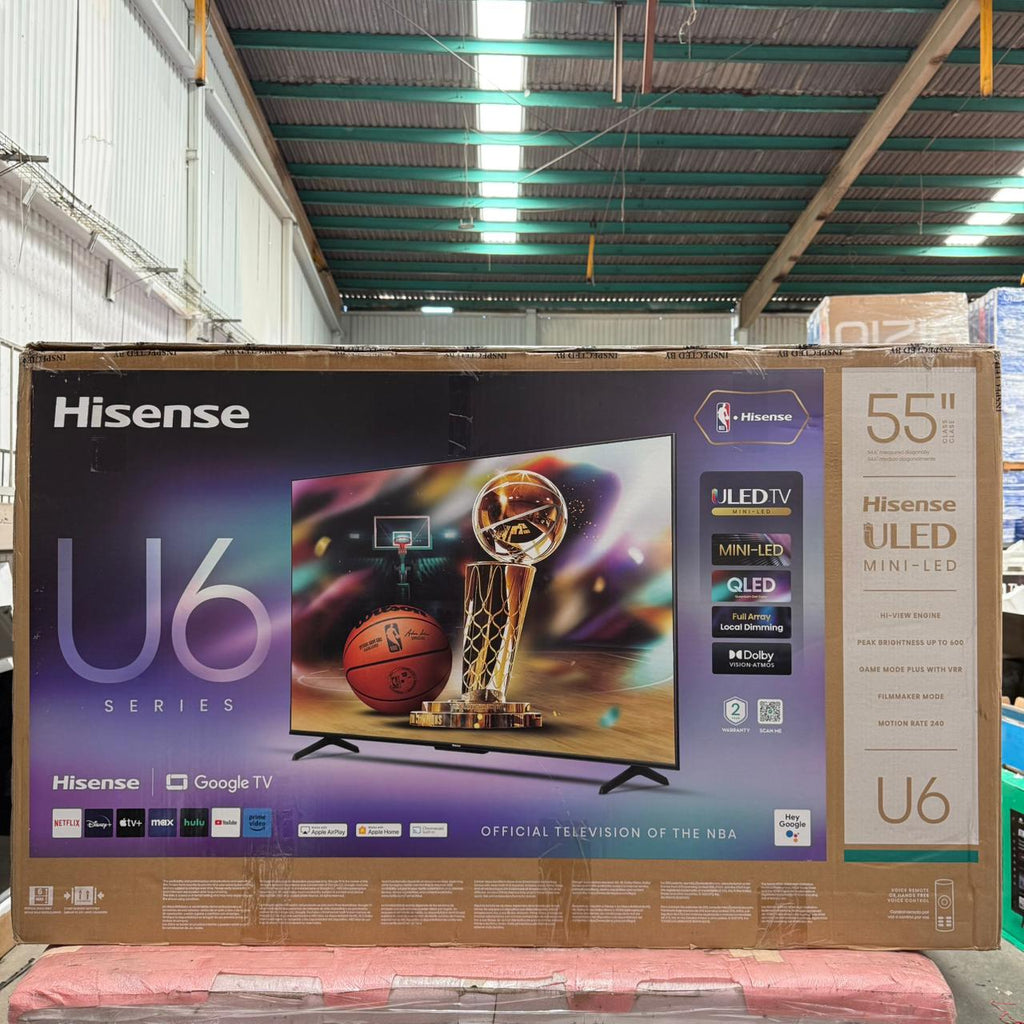 Hisense Smart TV 55" U6 Mini-LED 4K | Google TV, QLED, HDMI, Wi-Fi